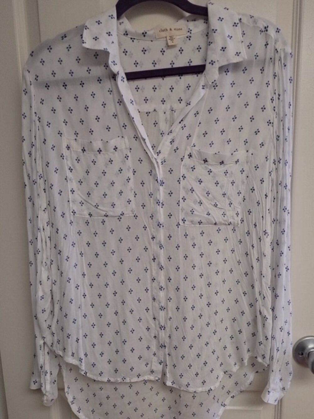 Anthropologie Cloth and Stone printed buttondown shirt, size S